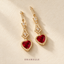 Green Ice Flower Drop Earrings
