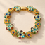 Sicilian Garden Vintage-Inspired Enamel Floral Bracelet