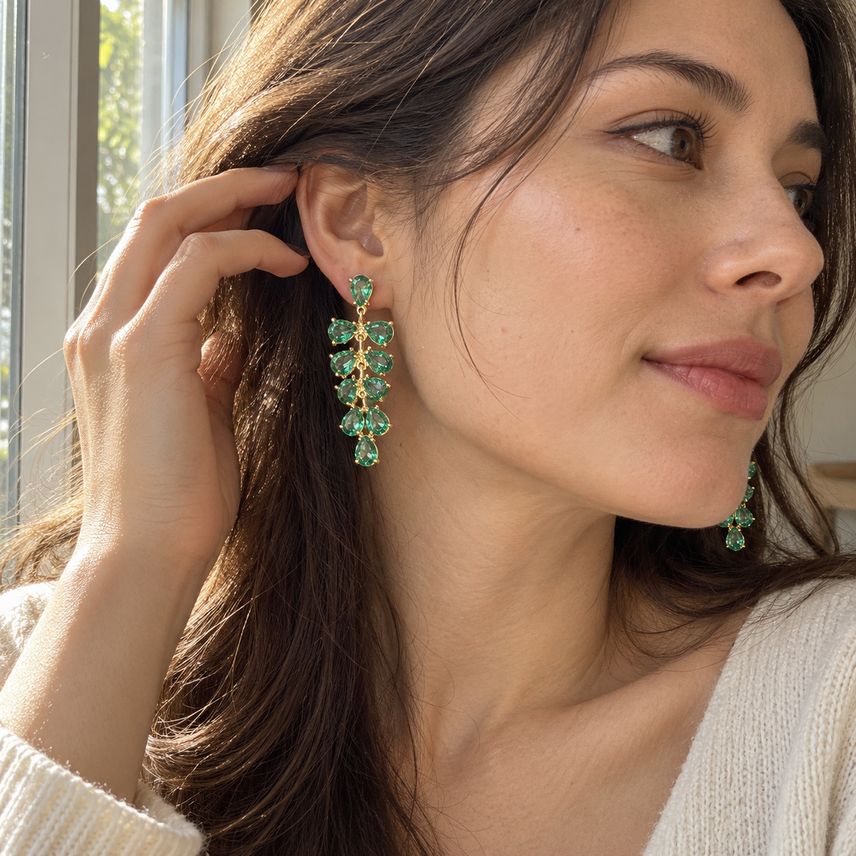 Countess Green Drop Earrings