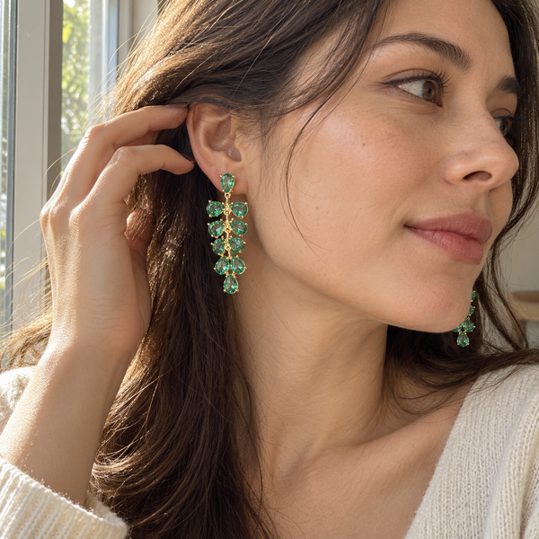 Countess Green Drop Earrings