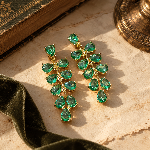 Countess Green Drop Earrings