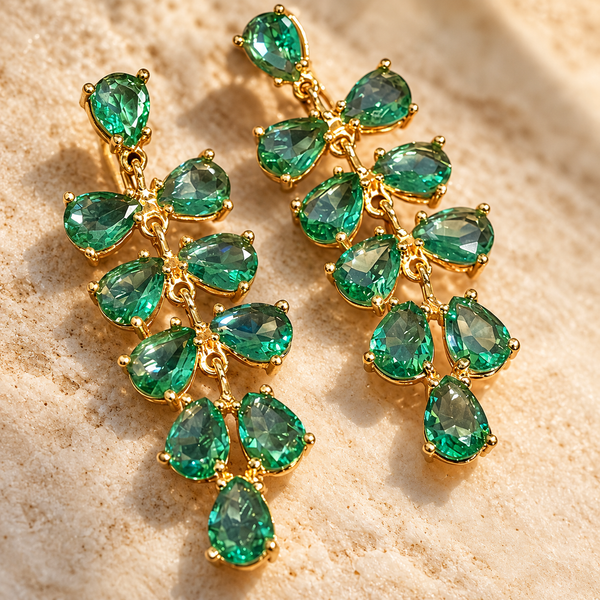 Countess Green Drop Earrings