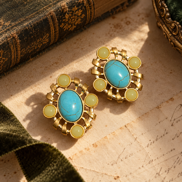 Amber Teardrop Earrings