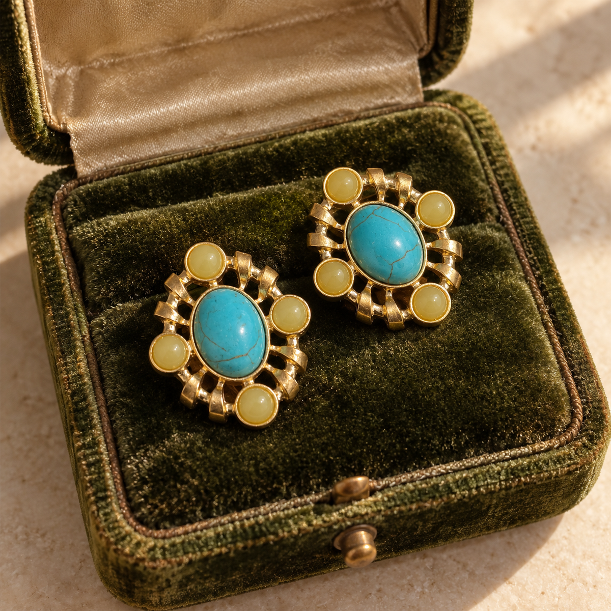 Amber Teardrop Earrings