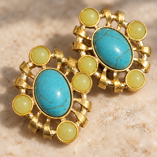 Amber Teardrop Earrings